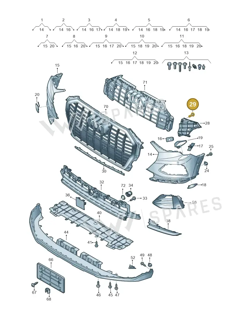 WHT005764 — Audi Q3 (2018-2025) diagram 597807100, position 29