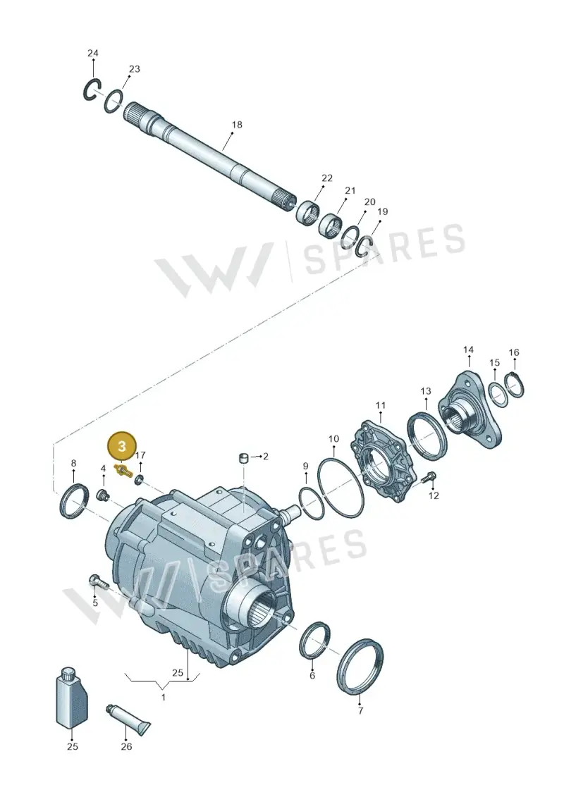 WHT005788 — Volkswagen Tiguan 2.0 4Motion (2017-2024) diagram 828409000, position 3