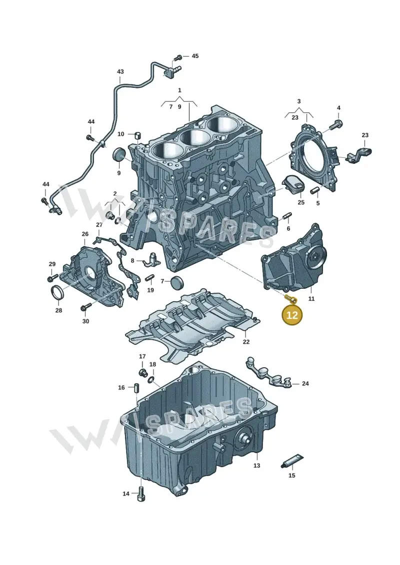 WHT005821 — Volkswagen Taigo (2021-2024) diagram 2gk103010, position 12