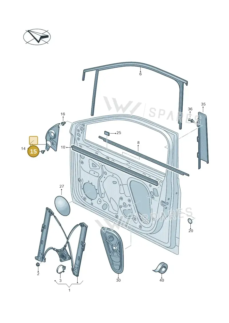 WHT005838 — Volkswagen Polo 1.0 BlueMotion (2017-2024) diagram 837837600, position 15