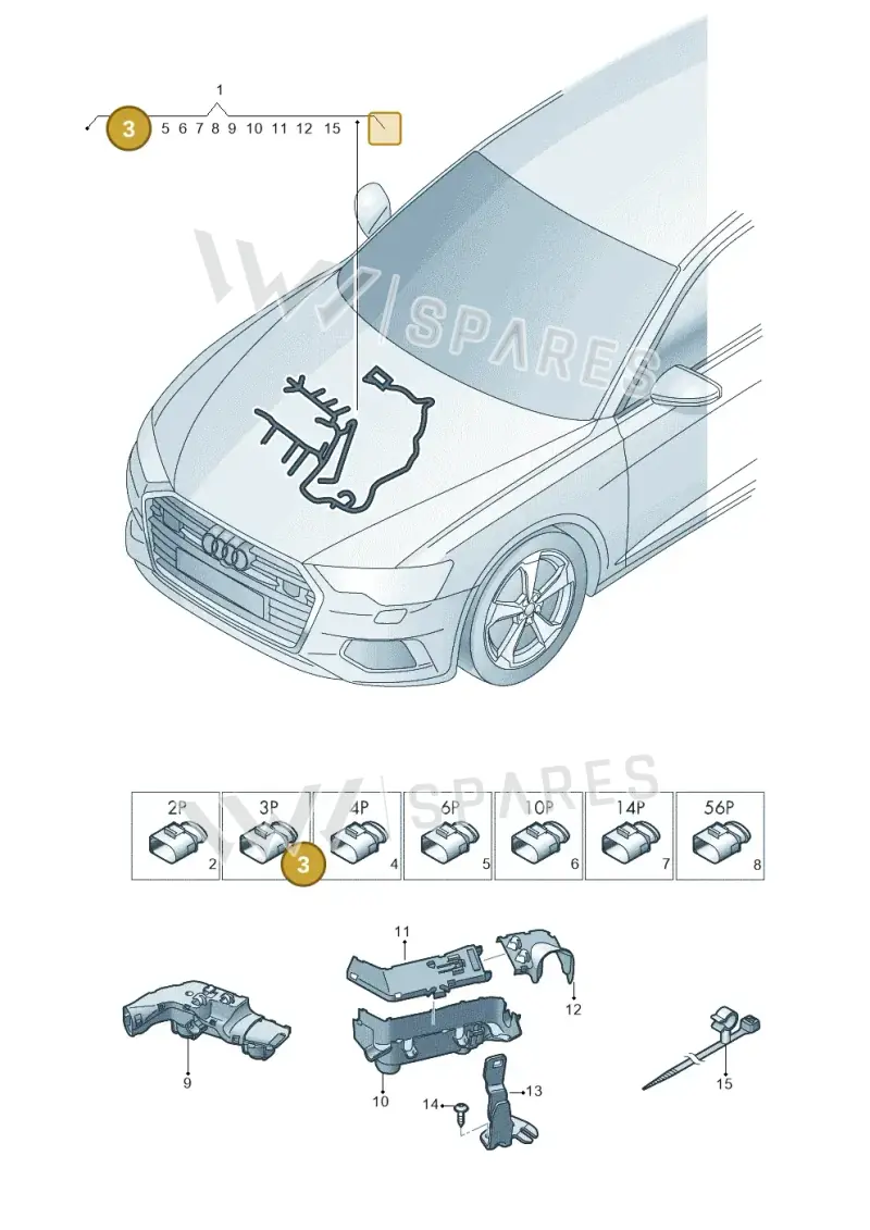 WHT006089 — Audi A6 (2018-2025) diagram 430971350, position 3