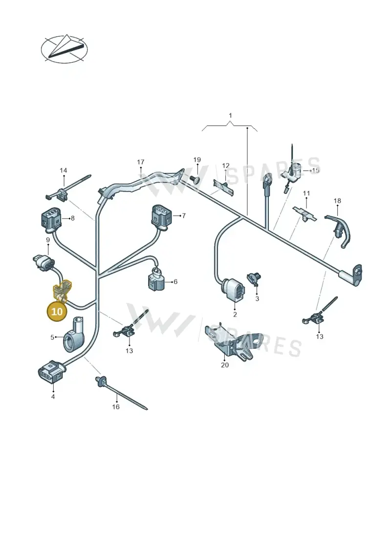 WHT006089 — Audi A3 Sportback (2019-2025) diagram 596972750, position 10