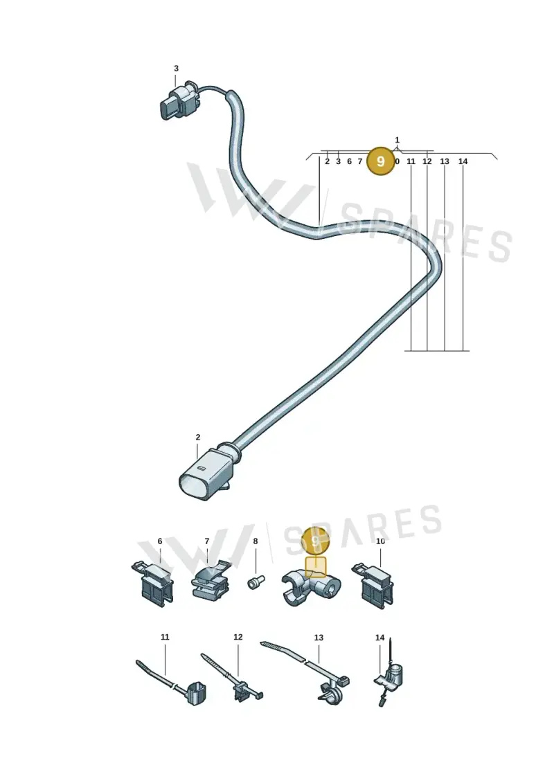 WHT006089 — Audi A5 Limousine (2024-2025) diagram 8wk972830, position 9