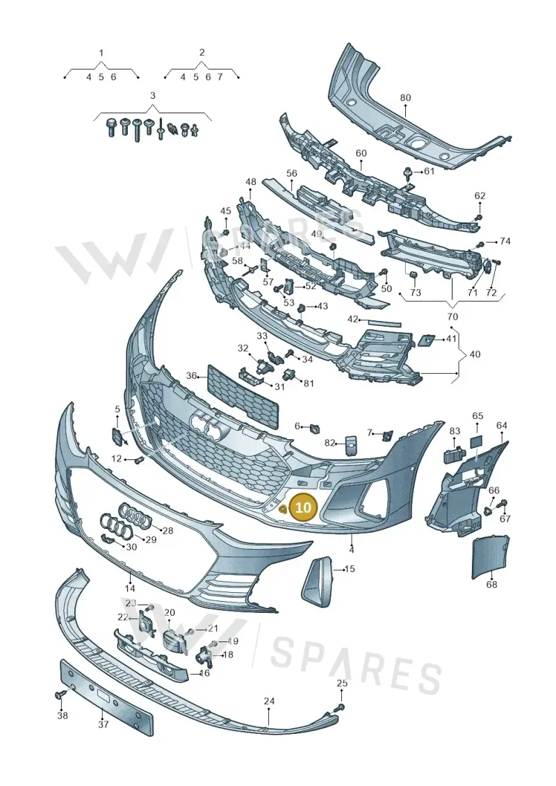 WHT006099 — Audi RS e-tron GT (2020-2025) diagram 4j1807100, position 10
