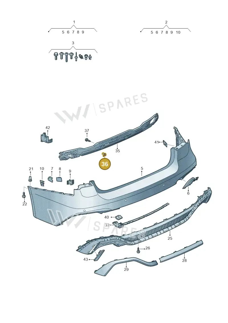 WHT006099 — Audi RS6 Avant (2019-2025) diagram 537807600, position 36