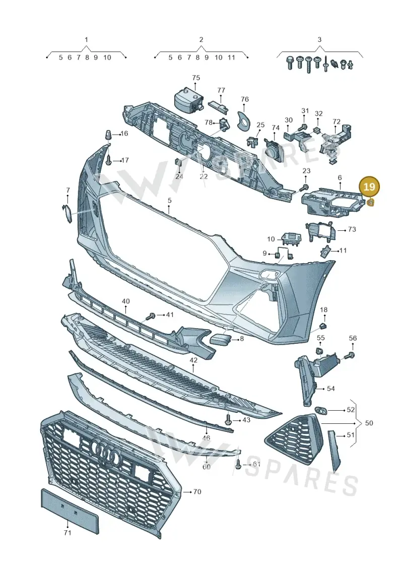 WHT006099 — Audi RS7 Sportback (2019-2025) diagram 538807100, position 19