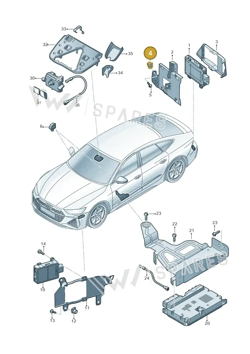 WHT006099 — Audi RS7 Sportback (2019-2025) diagram 538907220, position 4