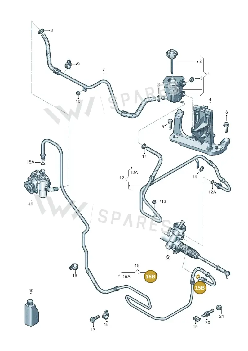 WHT006103 — Volkswagen Jetta (2014-2017) diagram 691422500, position 15B