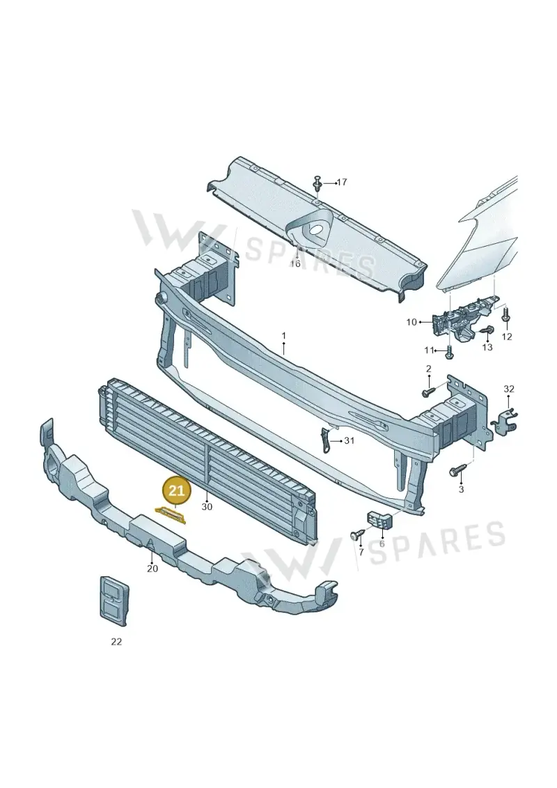 WHT006122 — Audi A3 Sportback (2019-2025) diagram 596807000, position 21