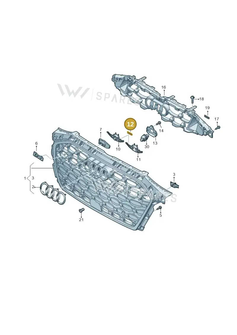 WHT006122 — Audi A3 Sportback (2019-2025) diagram 596853650, position 12