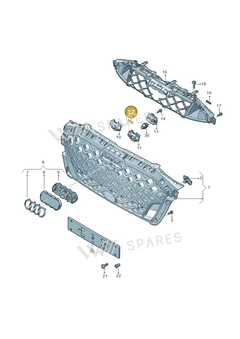 WHT006122 — Audi A3 Sportback (2019-2025) diagram 596853675, position 12