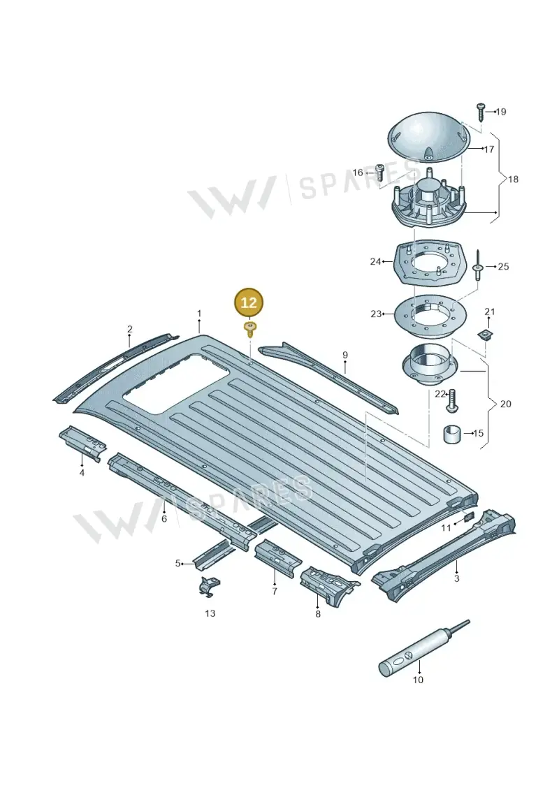 WHT006148 — Volkswagen Caravelle (2019-2024) diagram 410817400, position 12