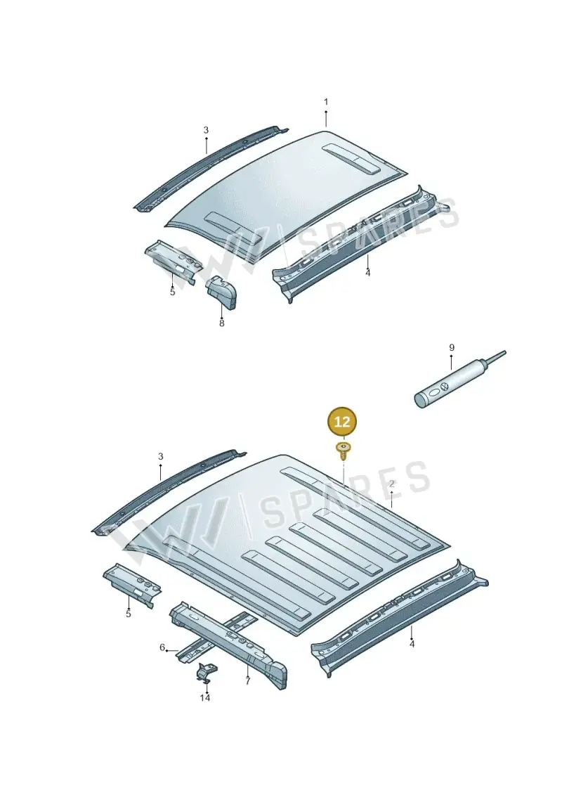 WHT006148 — Volkswagen Single-cab transp. (2019-2024) diagram 411817300, position 12