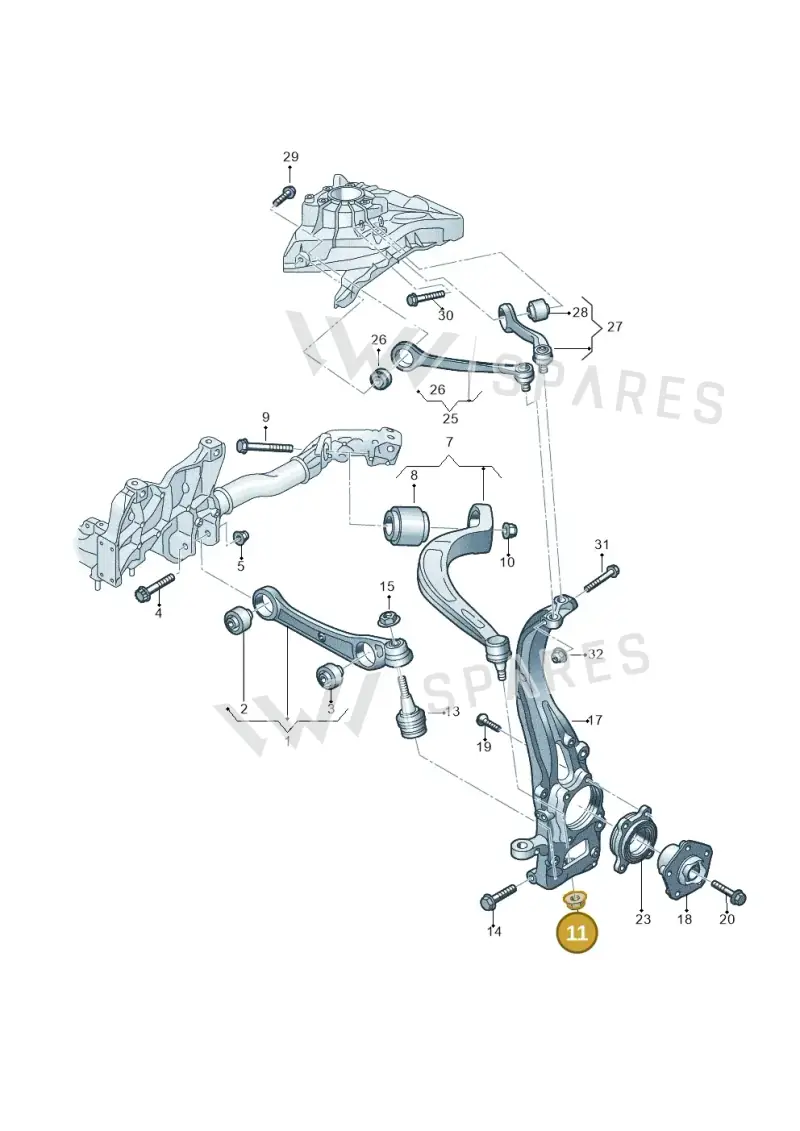 WHT006151 — Volkswagen Touareg (2017-2023) diagram 439407000, position 11