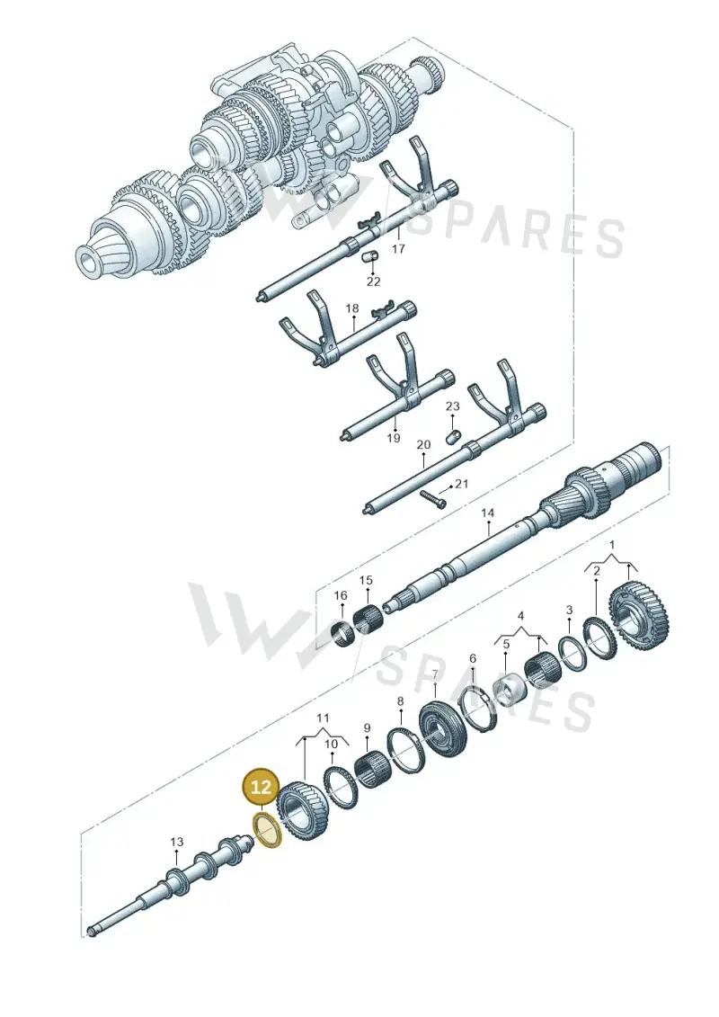 WHT006176 — Audi A6 1.8 (2015-2019) diagram 849311950, position 12