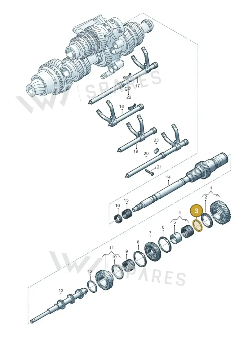 WHT006177 — Audi A6 1.8 (2015-2019) diagram 849311950, position 3