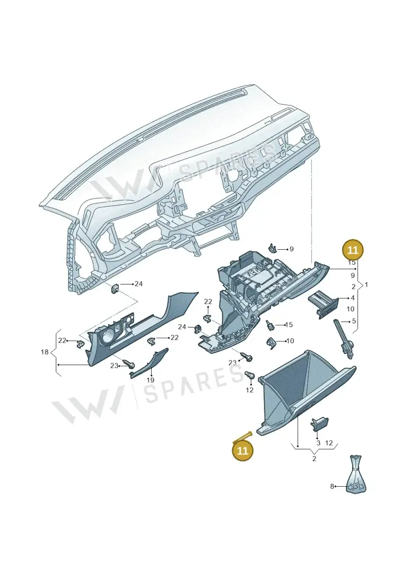 WHT006192 — Volkswagen Taigo (2021-2024) diagram 837857200, position 11