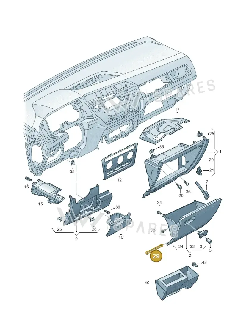 WHT006192 — Volkswagen Touran 2,0 BlueMotion (2015-2024) diagram 869857200, position 29