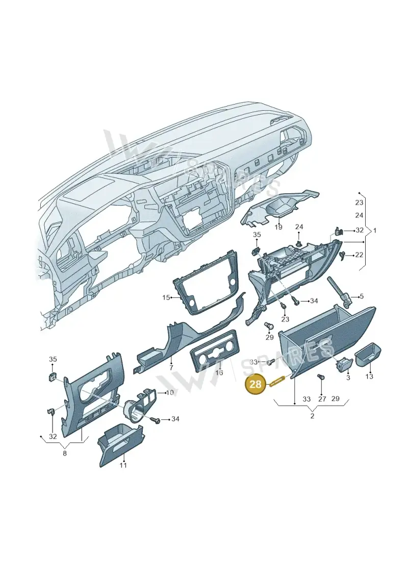 WHT006192 — Volkswagen Tiguan 2.0 4Motion (2016-2024) diagram 884857200, position 28