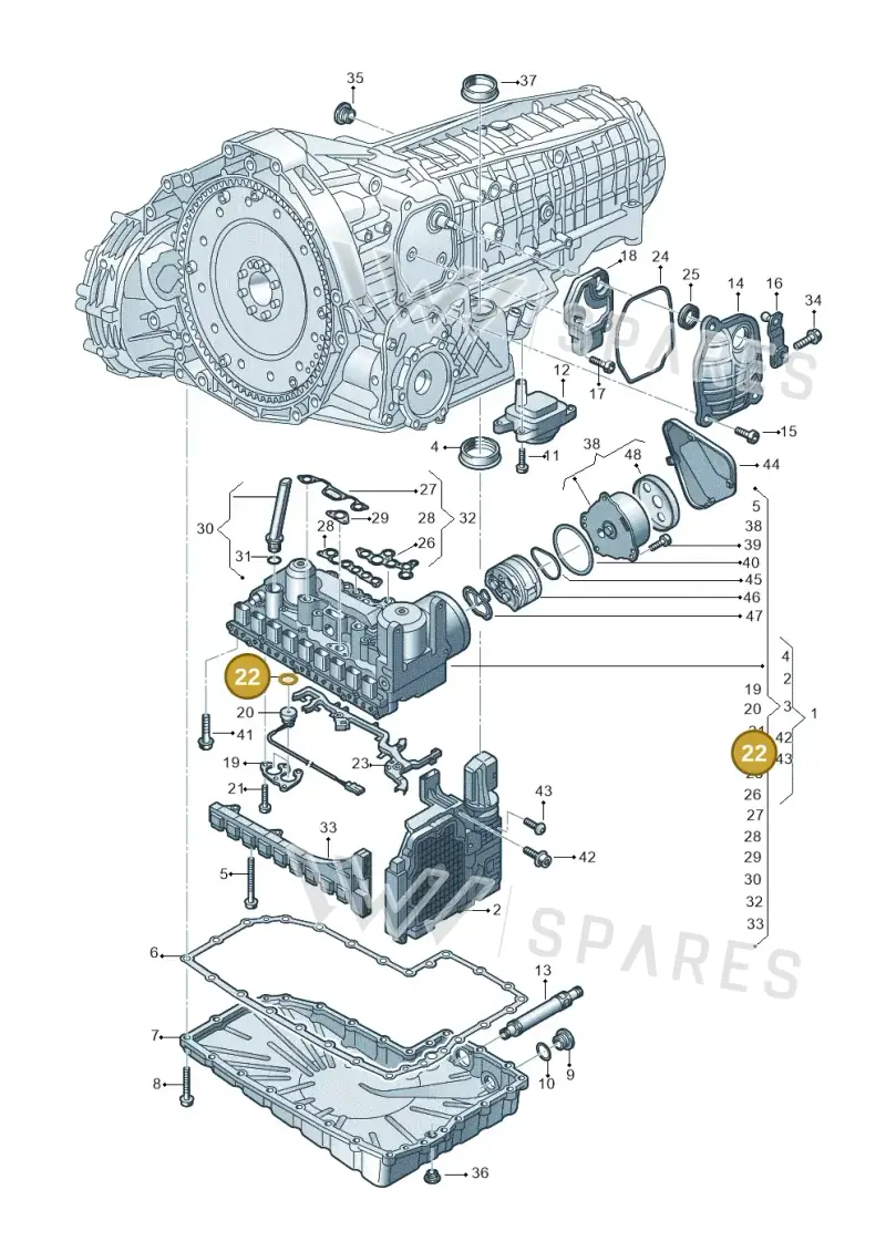 WHT006225 — Audi A6 2.0 tdi (2010-2015) diagram 717325810, position 22