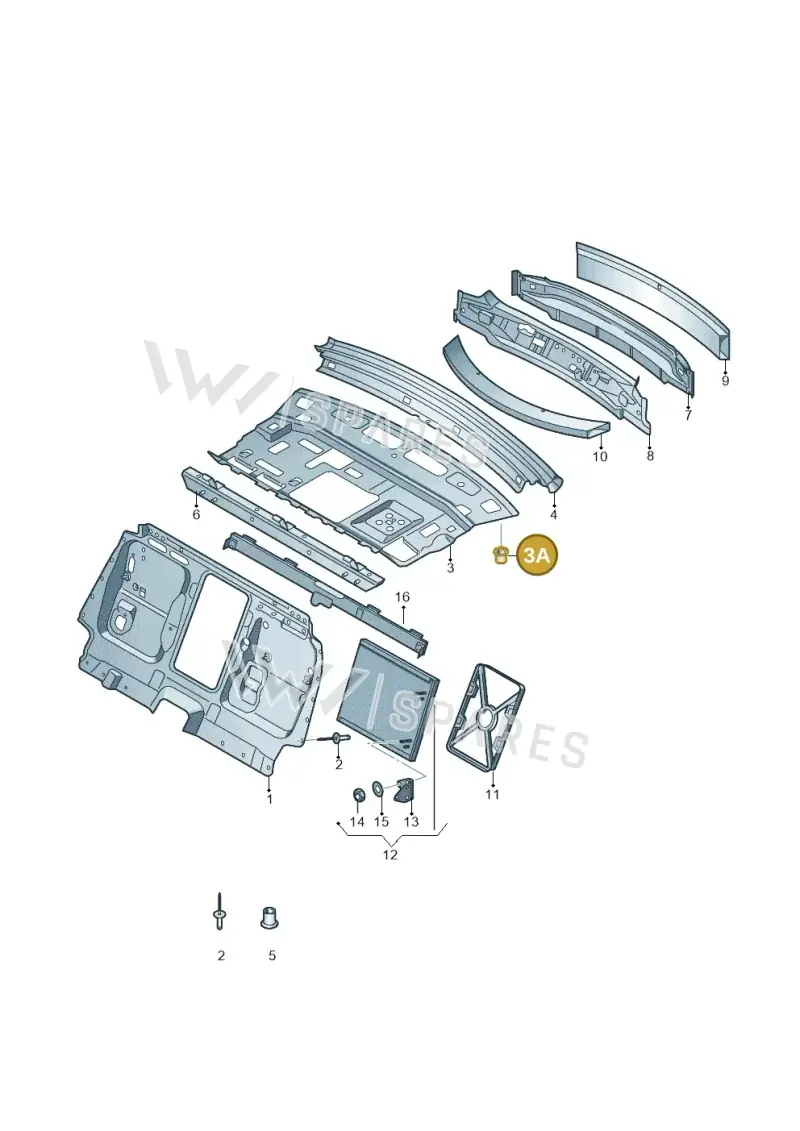 WHT006381 — Audi A8 (2013-2018) diagram 696813000, position 3A