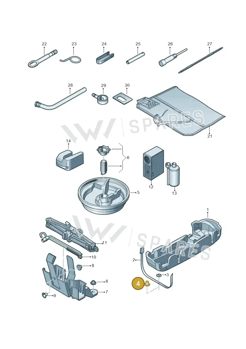 WHT006399 — Audi A3 Cab. 1.4 (2013-2016) diagram 778011100, position 4+9