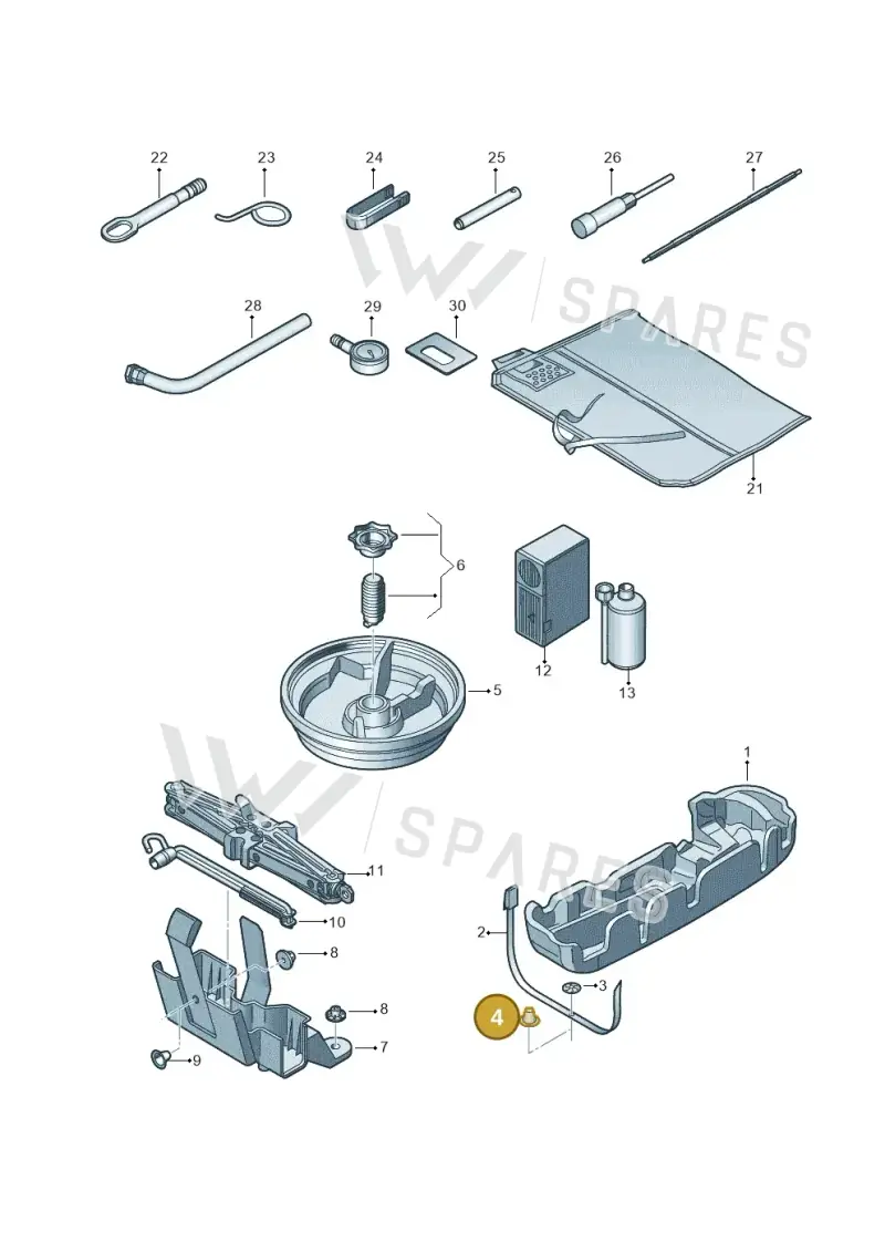 WHT006399 — Audi A3 Cabriolet (2016-2020) diagram 891011100, position 4+9