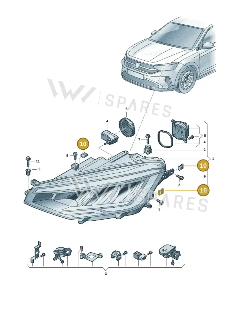 WHT006406 — Volkswagen Taigo (2021-2024) diagram 2f0941010, position 10