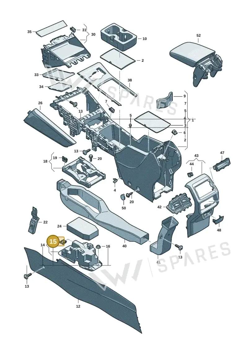 WHT006406 — Volkswagen Tiguan 2.0 (2023-) diagram 57x863500, position 15