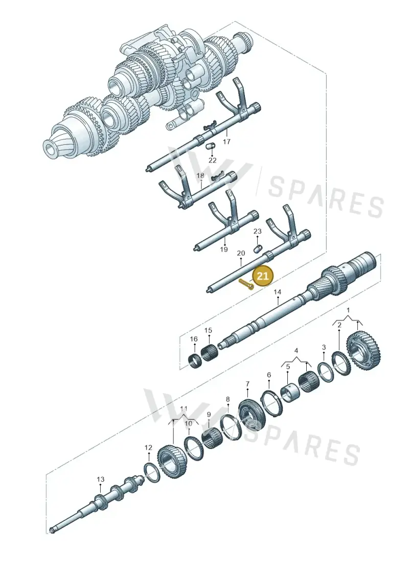 WHT006411 — Audi A6 1.8 (2015-2019) diagram 849311950, position 21