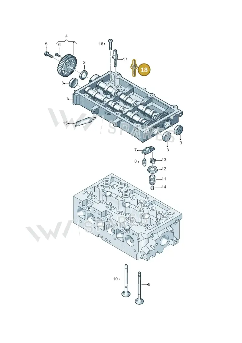WHT006422 — Volkswagen Polo 1.4 BlueMotion (2014-2017) diagram 773109200, position 18