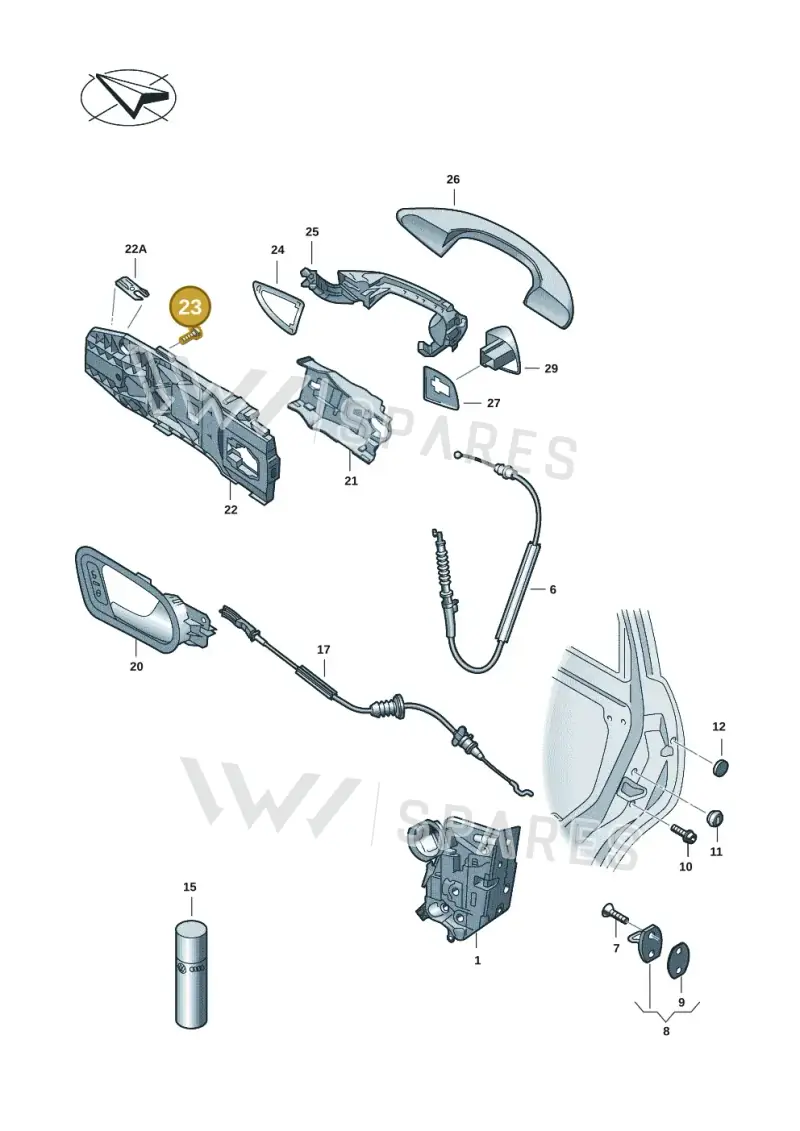 WHT006434 — Skoda Octavia (2019-2022) diagram 585839001, position 23