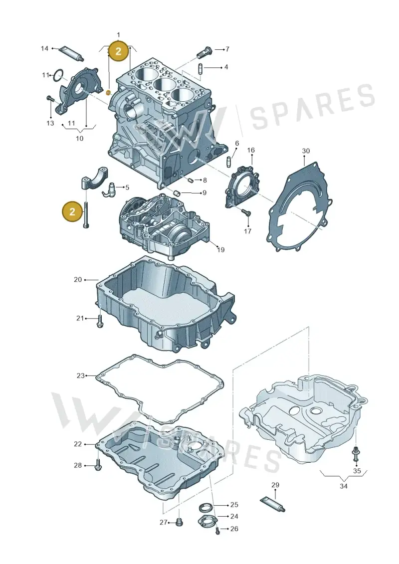 WHT006459A — Volkswagen Polo 1.4 BlueMotion (2014-2017) diagram 773103260, position 2