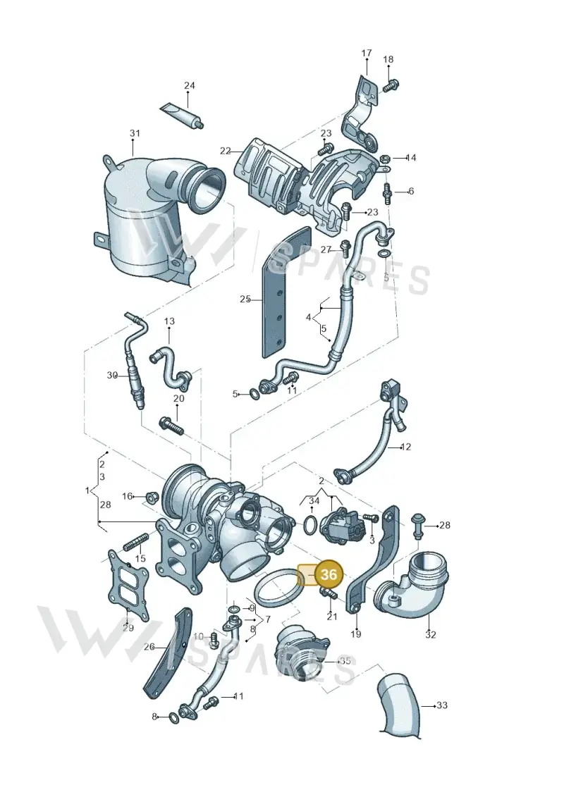 WHT006482 — Volkswagen Golf 1.4 BlueMotion (2014-2017) diagram 496145520, position 36