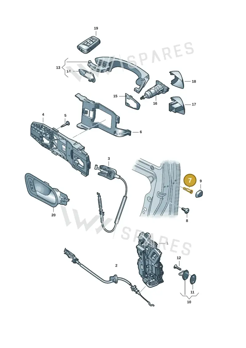 WHT006515 — Volkswagen Taos 1.4 (2021-2023) diagram 2gm837000, position 7