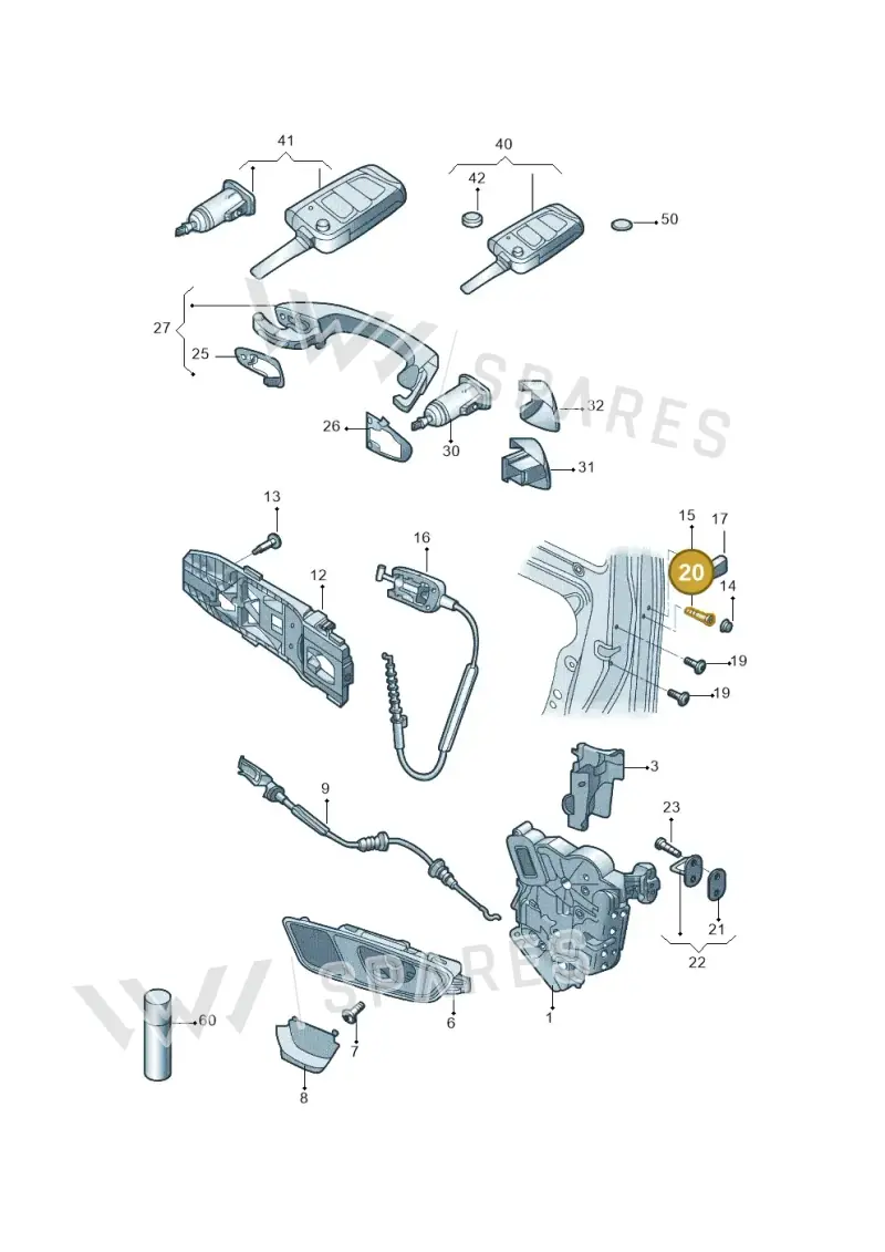 WHT006515 — Volkswagen Jetta (2019-) diagram 576837000, position 20
