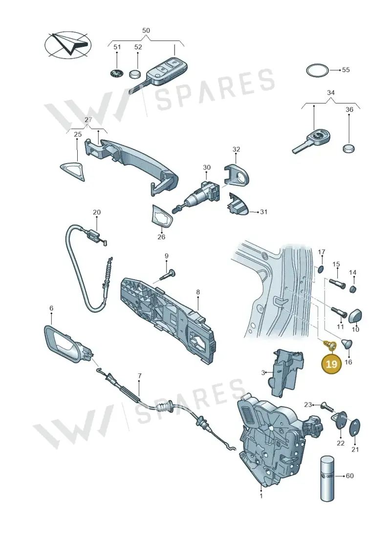 WHT006516 — SEAT Toledo (2015-2019) diagram 727837000, position 19