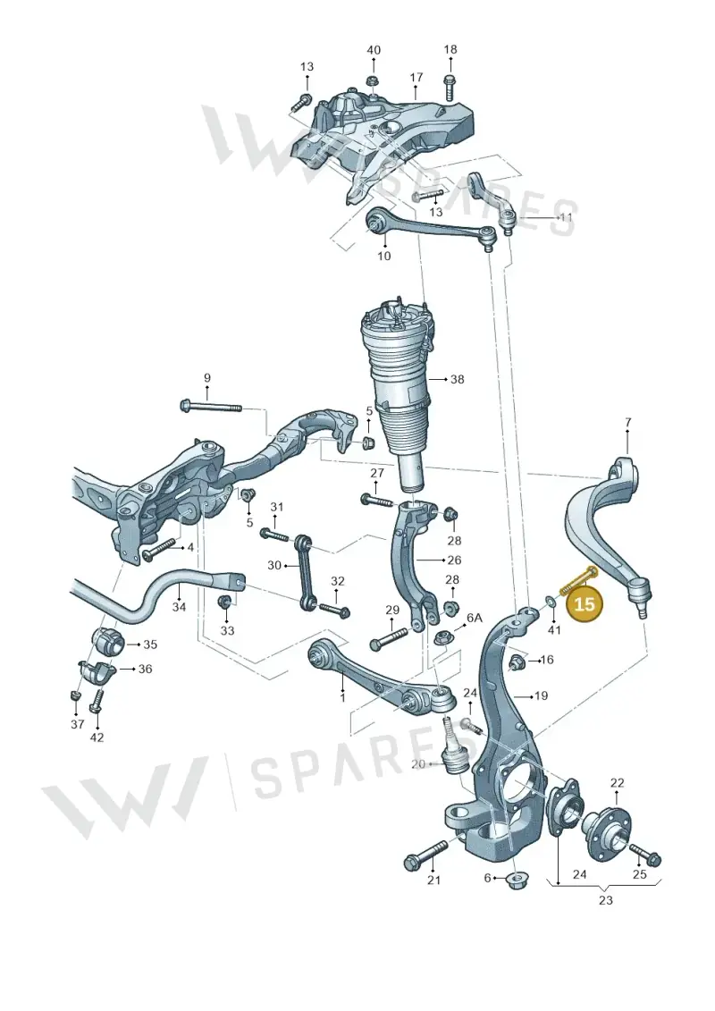 WHT006542A — Audi A8 (2017-2025) diagram 696407000, position 15