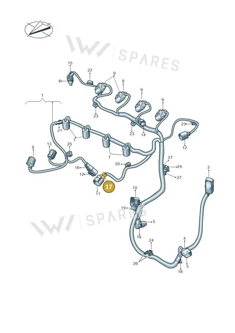WHT006552 — Volkswagen Caddy Maxi Kombi (2020-2024) diagram 2ka971014, position 17