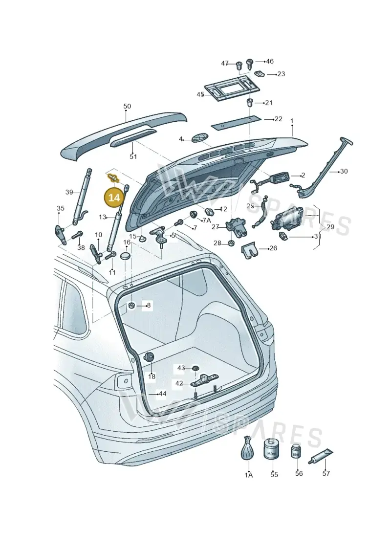 WHT006581A — Volkswagen Tiguan 2.0 4Motion (2017-2024) diagram 833827000, position 14