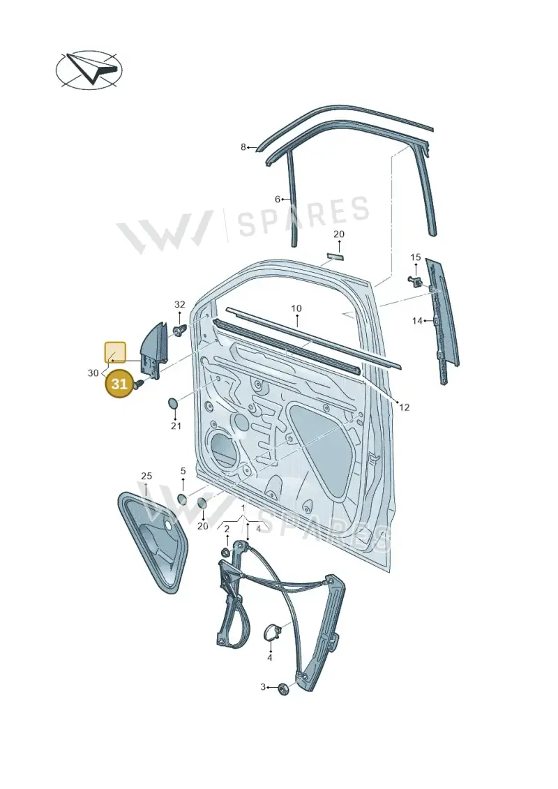 WHT006587 — Volkswagen T-Roc BlueMotion (2017-2024) diagram 813837060, position 31