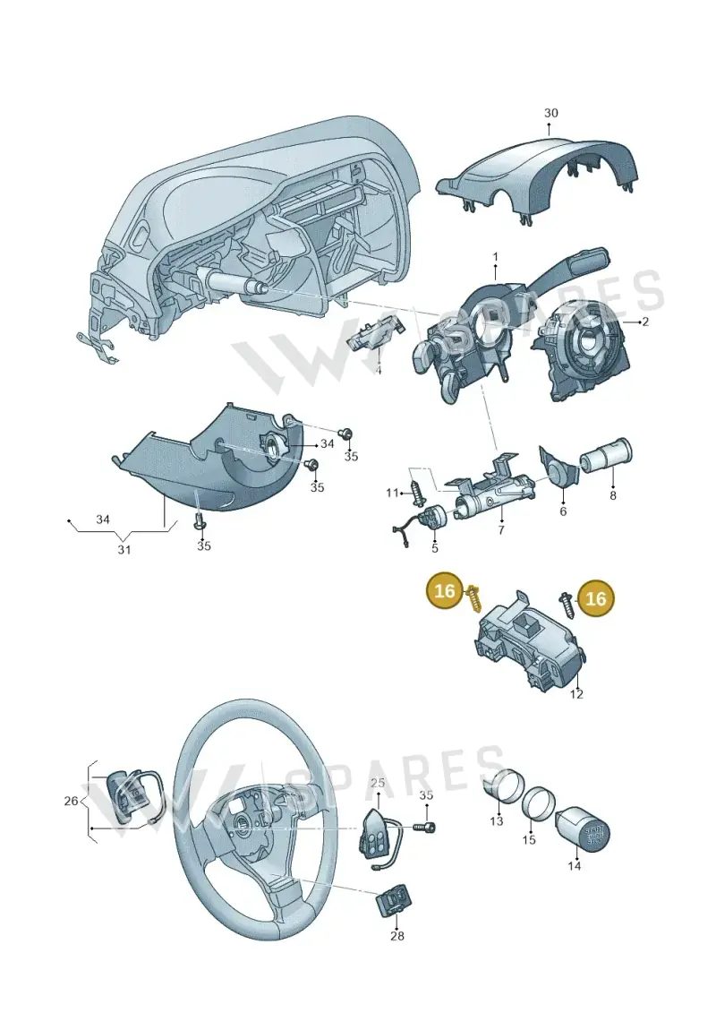 WHT006663 — Skoda Fabia (2014-2022) diagram 779953500, position 16