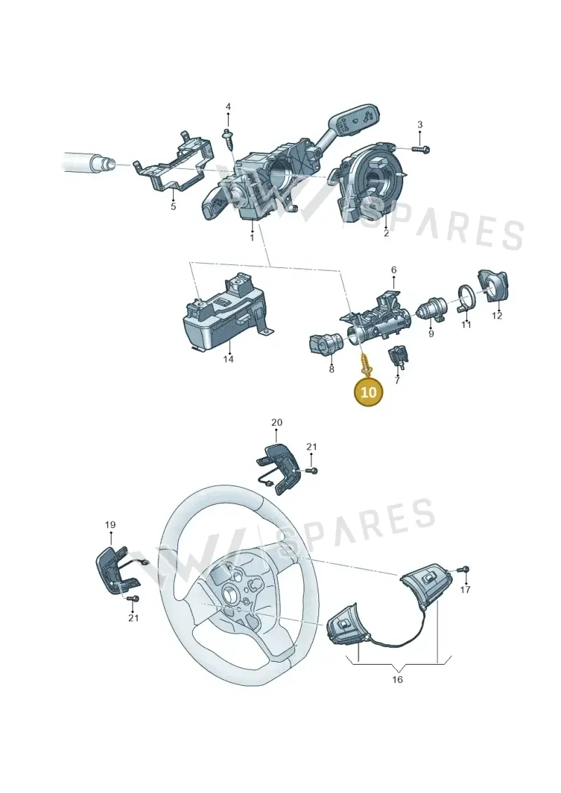 WHT006663 — Volkswagen T-Cross (2018-2025) diagram 837953500, position 10