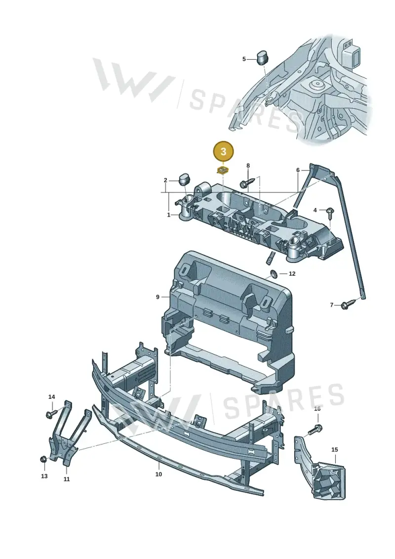 WHT006721 — Volkswagen ID.7 Limousine Pro (2023-) diagram 11a805000, position 3