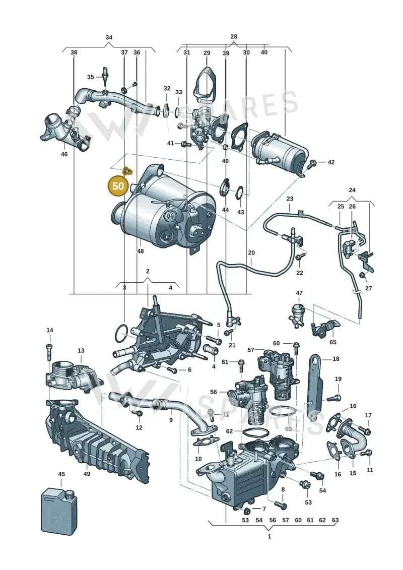 WHT006765 — Volkswagen Transport. multivan (2019-2024) diagram 7ep131020, position 50