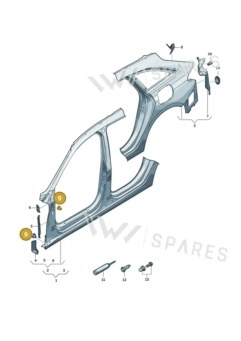 WHT006772A — Audi A5 Avant (2024-2025) diagram 8wk809050, position 9