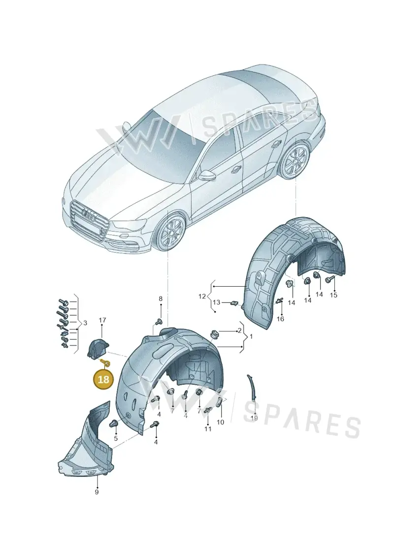 WHT006778 — Audi A4L 2.0 (2016-) diagram 216821050, position 18