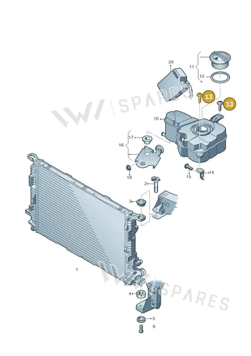 WHT006778 — Audi A8 (2013-2018) diagram 696121700, position 13