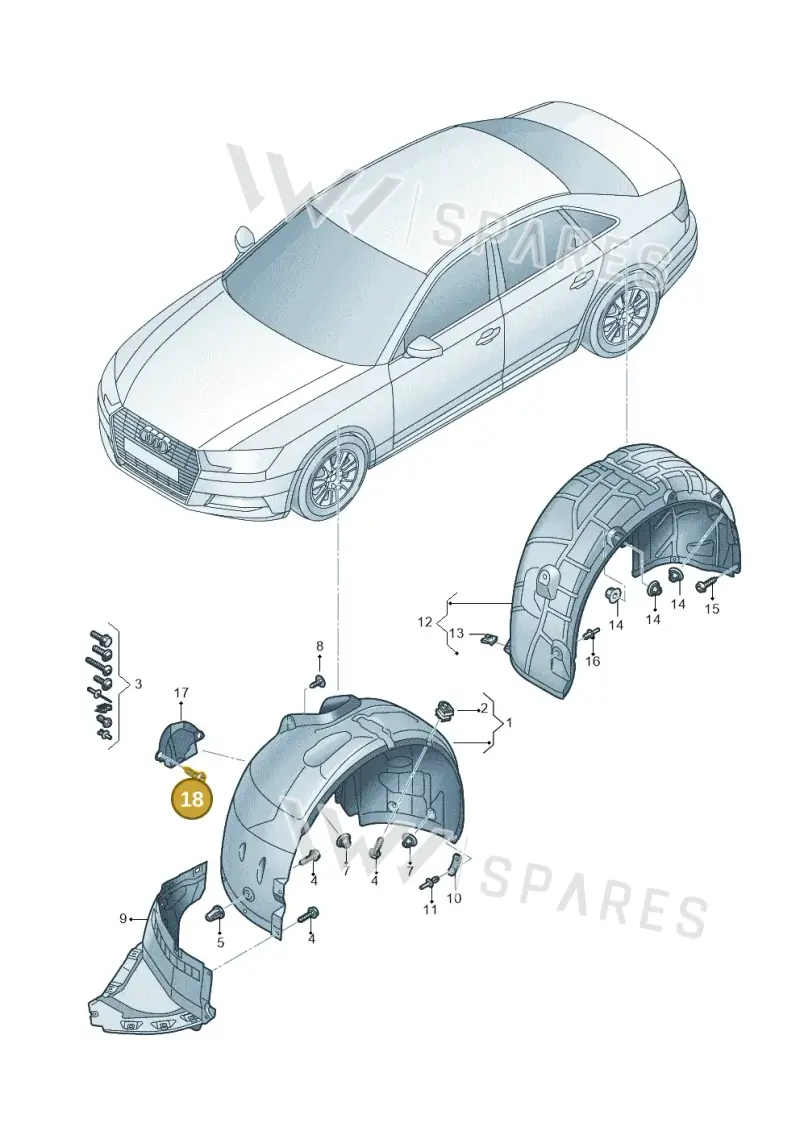 WHT006778 — Audi RS5 Sportback (2017-2025) diagram 849821500, position 18