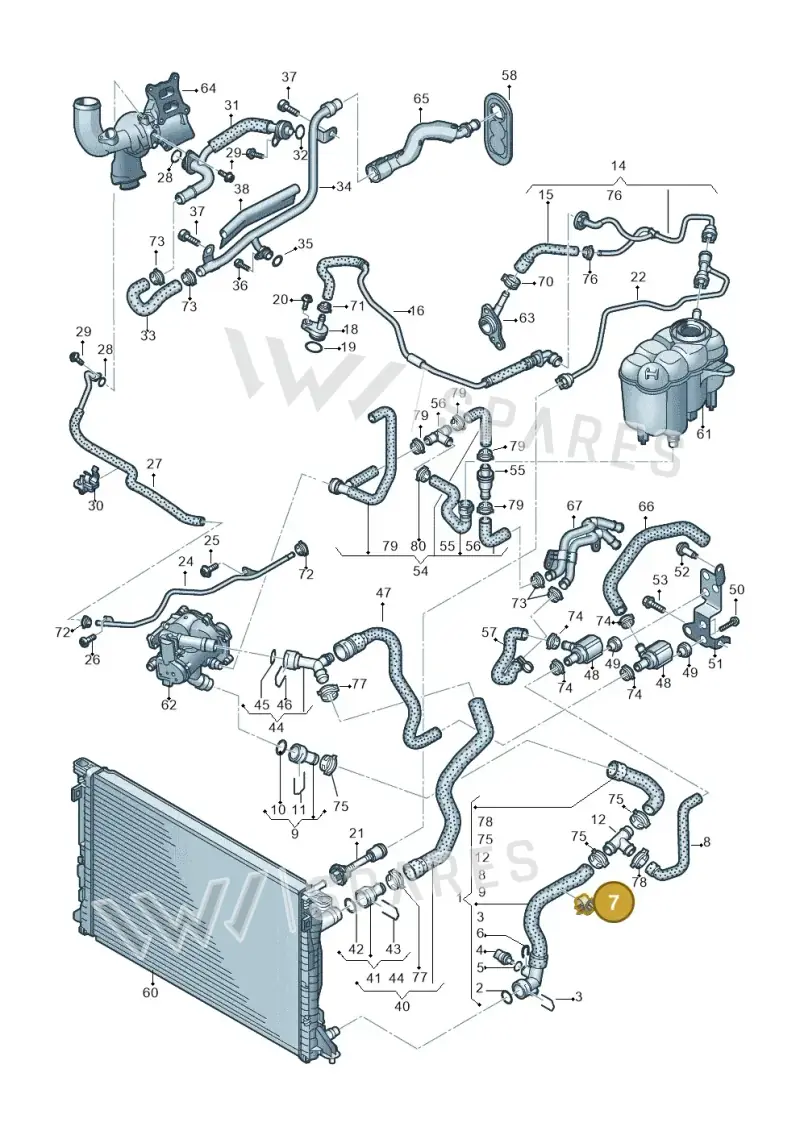 WHT006829 — Audi A5 Cabriolet (2016-2025) diagram 849121022, position 7